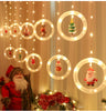 LED Light Curtain Christmas Decoration with Little Characters
