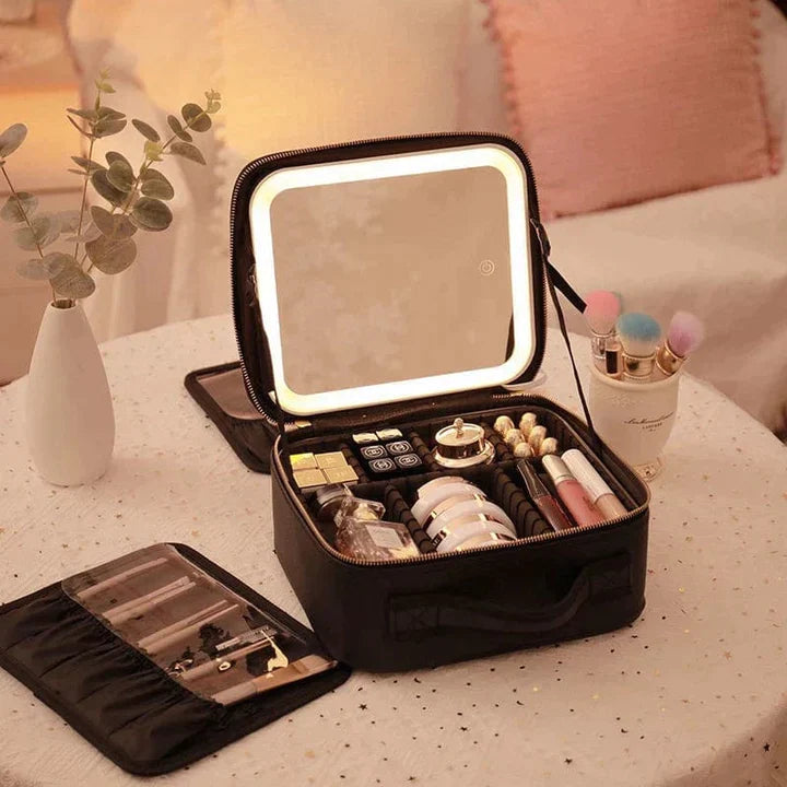 LED Mirror Make-up Bag